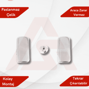 Ford Transit Van Kapı Kolu (2 Kapı) 3 Parça 2003-2013 Krom Paslanmaz Çelik