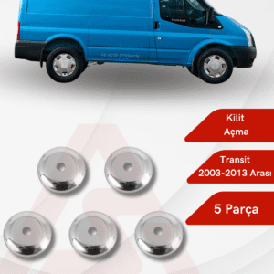 Ford Transit Van Kilit Açma 5 Parça 2003-2013 Krom Paslanmaz Çelik