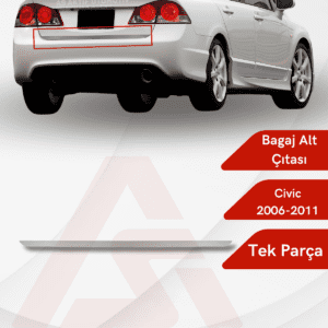 Honda Civic SD Bagaj Alt Çıtası 2006-2011 Krom Paslanmaz Çelik