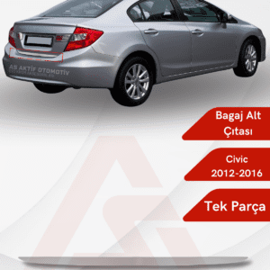 Honda Civic SD Bagaj Alt Çıtası 2012-2016 Krom Paslanmaz Çelik