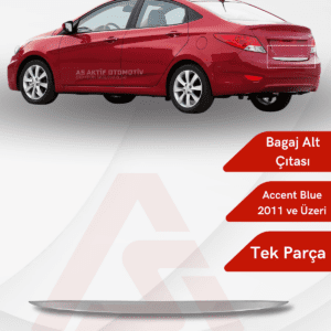 Hyundai Blue / Solaris SD Bagaj Alt Çıtası 2011 ve Üzeri Krom Paslanmaz Çelik