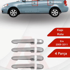 Hyundai Era SD Kapı Kolu 4 Parça 2005-2011 Krom Paslanmaz Çelik