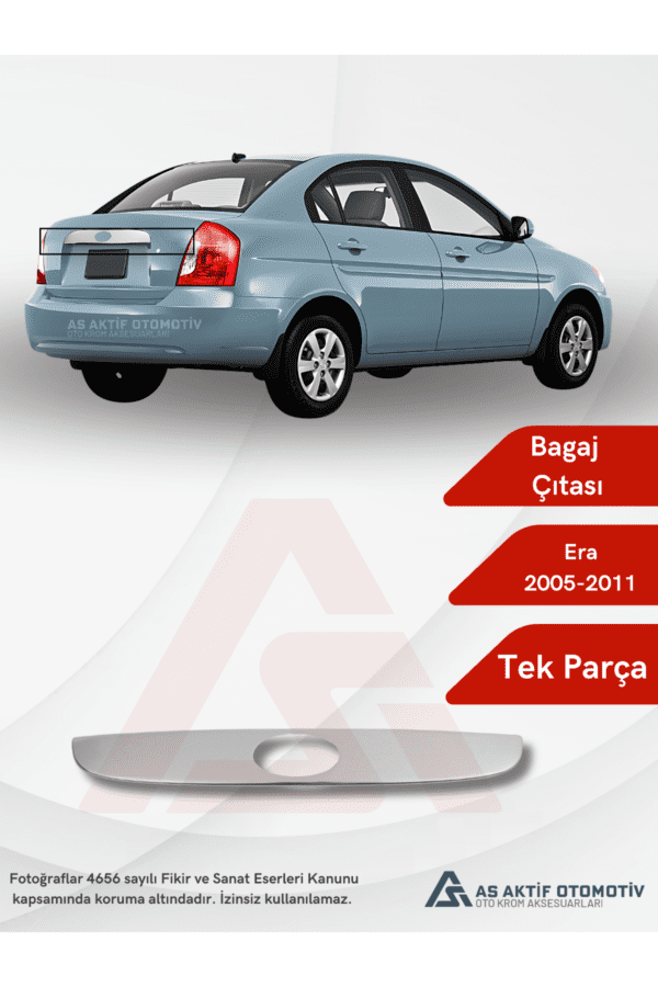 Hyundai Era SD Bagaj Çıtası 2005-2011 Krom Paslanmaz Çelik