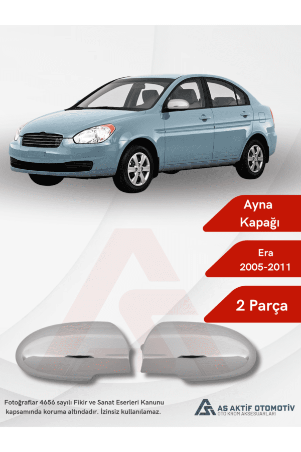 Hyundai Era SD Ayna Kapağı 2 Parça 2005-2011 Abs Krom