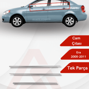 Hyundai Era SD Cam Çıtası 4 Parça 2005-2011 Krom Paslanmaz Çelik