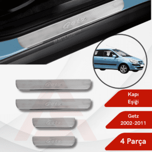 Hyundai Getz HB 5D Kapı Eşiği 4 Parça 2002-2011 Krom Paslanmaz Çelik