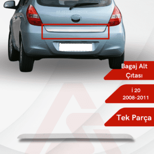 Hyundai İ20 HB 5D Bagaj Alt Çıtası 2008-2012 Krom Paslanmaz Çelik