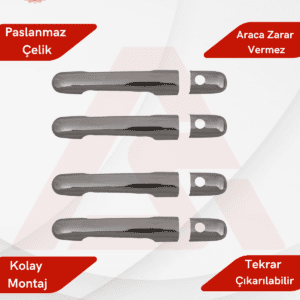 Mercedes Sprinter Van Kapı Kolu 4 Parça 1998-2006 Krom paslanmaz Çelik