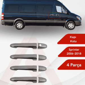 Mercedes Sprinter Van Kapı Kolu 4 Parça 2006 ve Üzeri Krom Paslanmaz Çelik