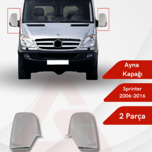 Mercedes Sprinter Van Ayna Kapağı 2 Parça 2006 ve Üzeri Krom Paslanmaz Çelik