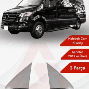 Mercedes Sprinter Van Kelebek Cam Yeri 2 Parça 2019 ve Üzeri Krom Paslanmaz Çelik