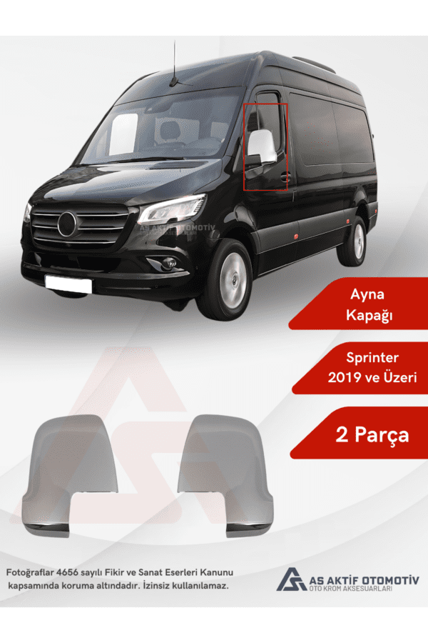 Mercedes Sprinter Van Ayna Kapağı 2 Parça 2019 ve Üzeri Abs Krom