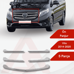 Mercedes Vito W447 Van Ön Panjur 5 Parça 2014 ve Üzeri Krom Paslanmaz Çelik