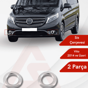 Mercedes Vito W447 Van Sis Çerçevesi 2 Parça 2014 ve Üzeri Krom Paslanmaz Çelik