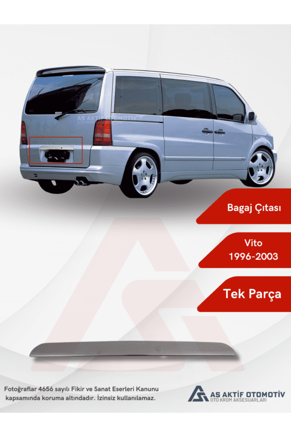 Mercedes Vito W638 Van Bagaj Çıtası 1996-2003 Krom Paslanmaz Çelik