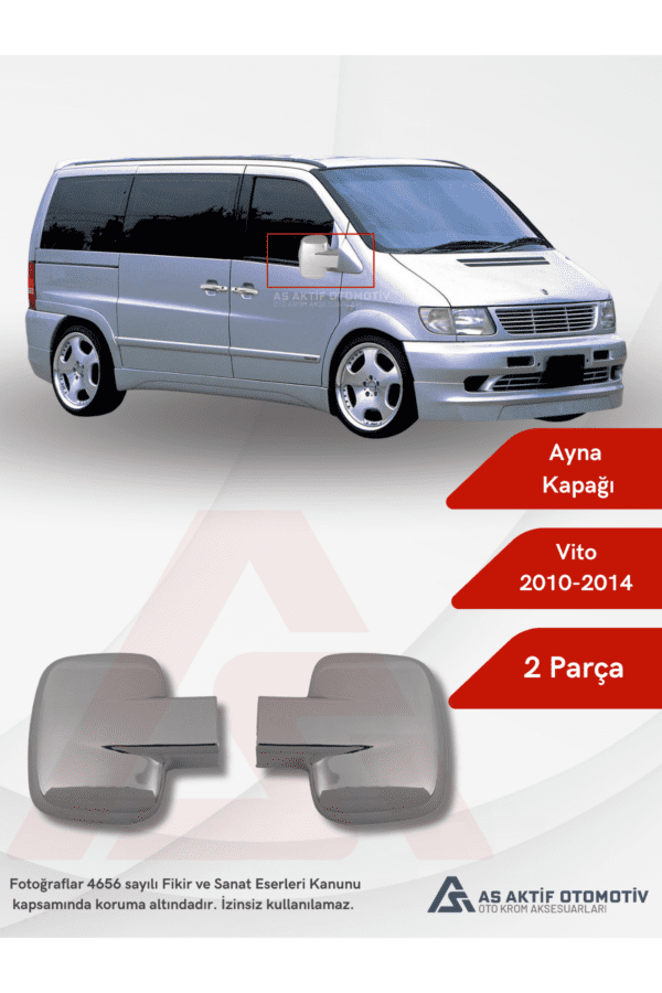 Mercedes Vito W638 Van Ayna Kapağı  2 Parça 1996-2003 Abs Krom