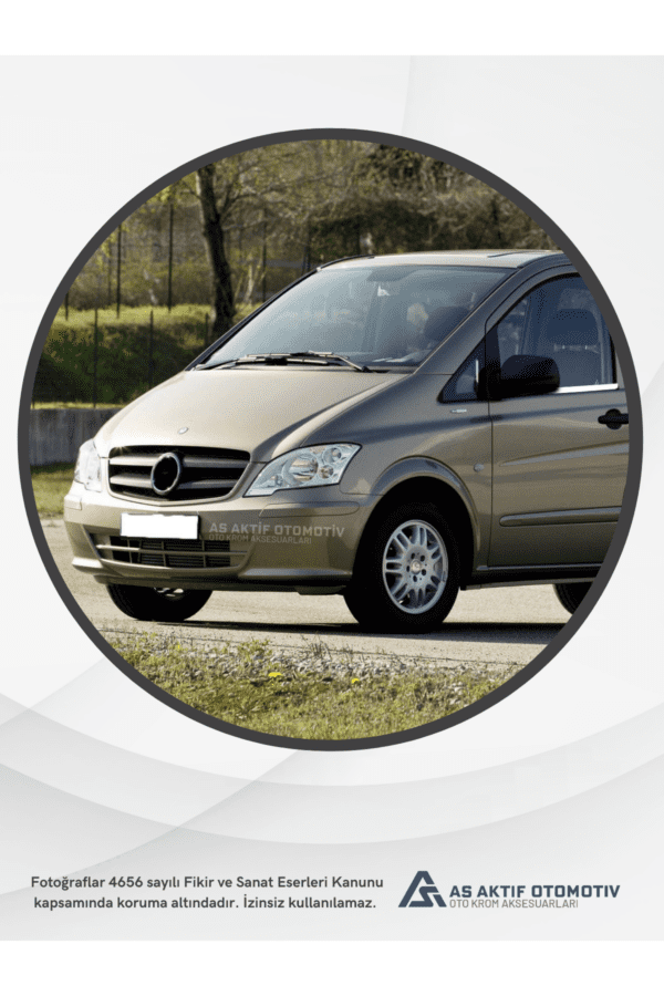 Mercedes Vito W639 Van Kapı Eşiği 3 Parça 2003-2010 Krom Paslanmaz Çelik