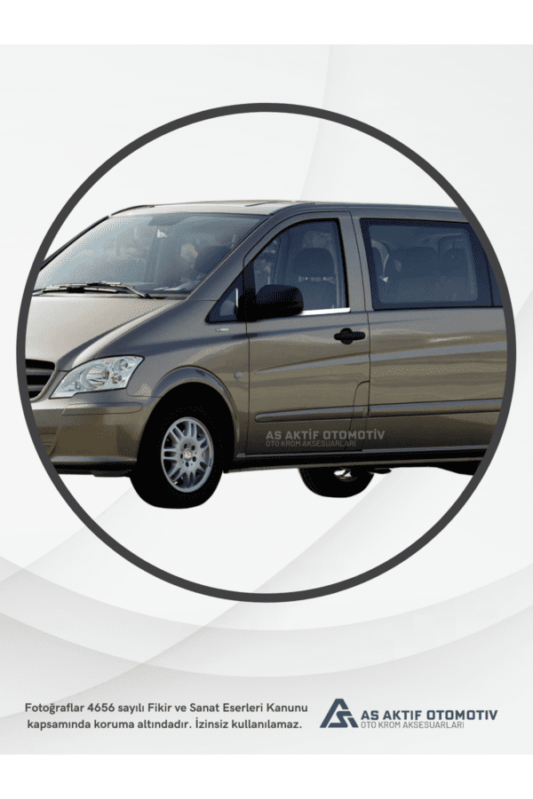 Mercedes Vito W639 Van Cam Çıtası 2 Parça 2003-2010 Krom Paslanmaz Çelik