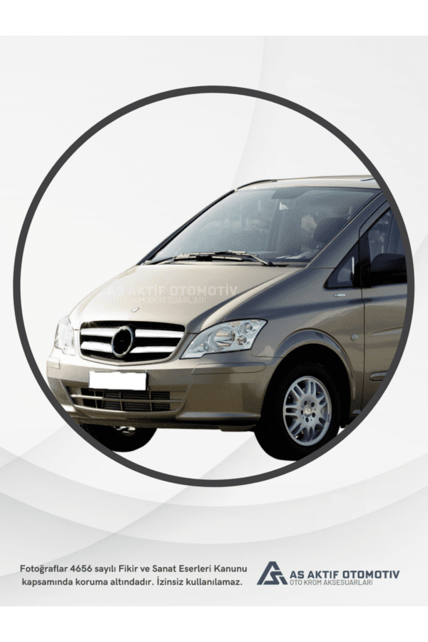 Mercedes Vito W639 Van Ön Panjur (Geniş Model) 4 Parça 2010-2014 Krom Paslanmaz Çelik