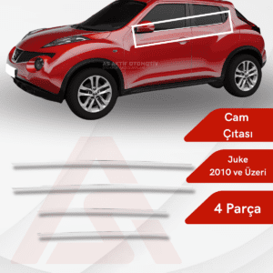 Nissan  Juke Suv Cam Çıtası  4 Parça 2010 ve Üzeri Krom Paslanmaz Çelik