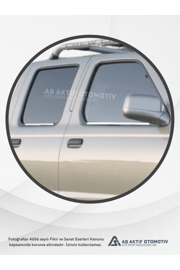 Nissan  Sky Star Pick-Up Cam Çıtası 4 Parça 1999-2006 Krom Paslanmaz Çelik