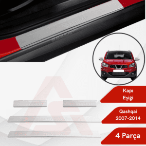 Nissan  Qashqai Suv Kapı Eşiği  4 Parça 2007-2014 Krom Paslanmaz Çelik