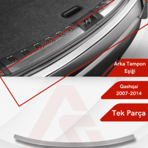 Nissan  Qashqai Suv Arka Tampon Eşiği 2007-2014 Krom Paslanmaz Çelik