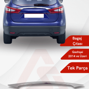 Nissan  Qashqai Suv Bagaj Çıtası 2014 ve Üzeri Krom Paslanmaz Çelik