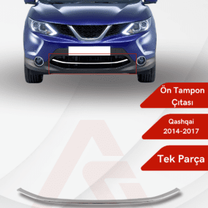 Nissan  Qashqai Suv Ön Tampon Çıtası 2014-2017 Krom Paslanmaz Çelik