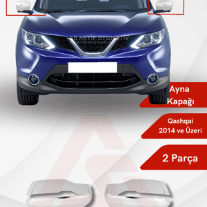 Nissan  Qashqai Suv Ayna Kapağı 2 Parça 2014 ve Üzeri Abs Krom