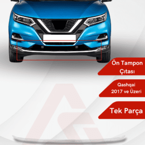 Nissan  Qashqai Suv Ön Tampon Çıtası 2017 ve Üzeri Krom Paslanmaz Çelik