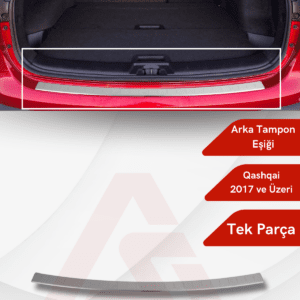 Nissan  Qashqai Suv Arka Tampon Eşiği 2017 ve Üzeri Krom Paslanmaz Çelik