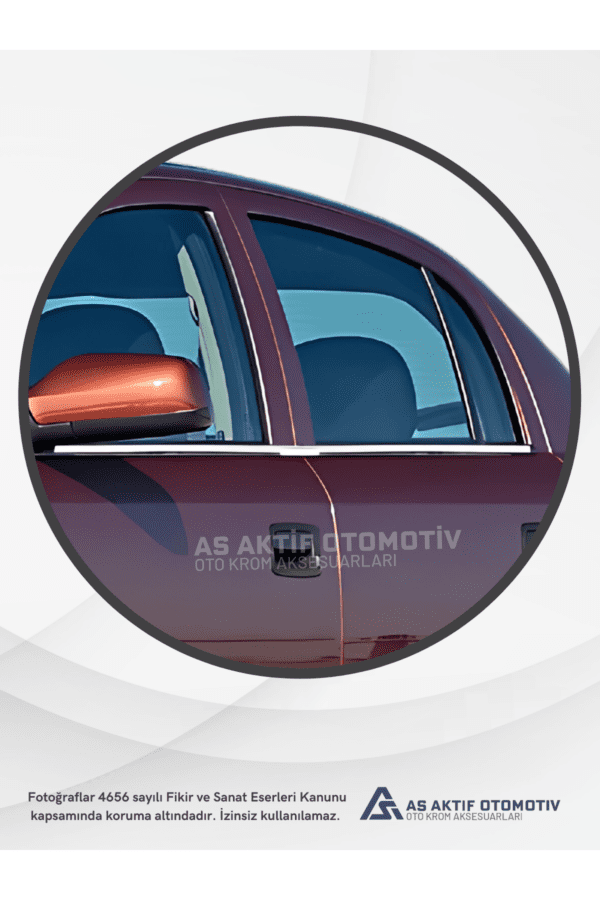 Opel Astra G HB 5D/SD/SW Cam Çıtası 4 Parça 1998-2009 Krom Paslanmaz Çelik