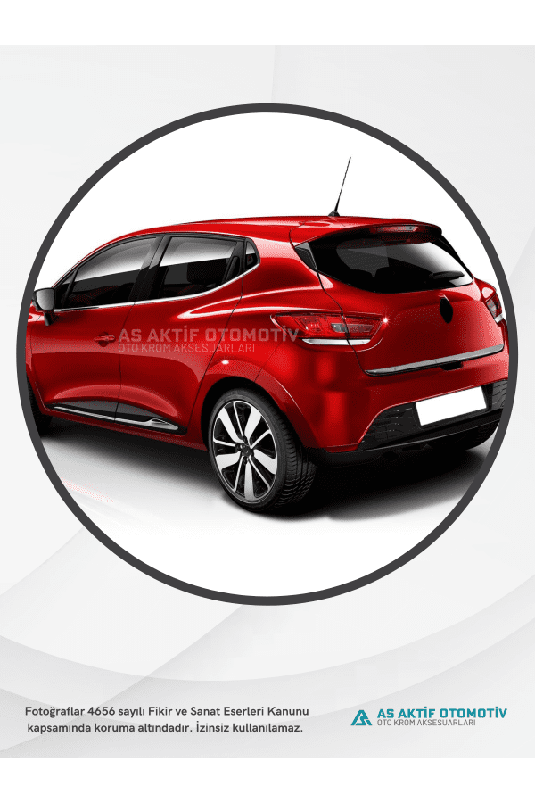 Renault Clio 4 HB 5D/SW Ön Konsol Çıtası 2012 ve Üzeri Krom Paslanmaz Çelik