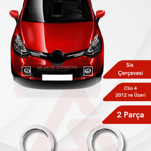 Renault Clio 4 HB 5D/SW Sis Çerçevesi 2 Parça 2012 ve Üzeri Krom Paslanmaz Çelik