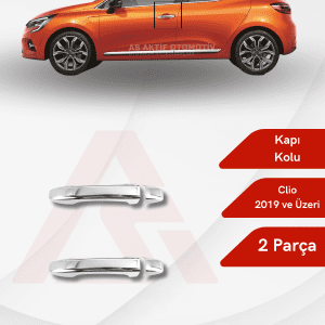 Renault Clio 5 HB 5D Kapı Kolu (Ön 2 Parça) 2 Parça 2019 ve Üzeri Krom Paslanmaz Çelik