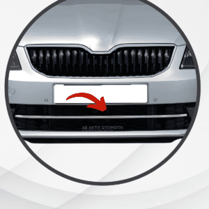 Skoda  Octavia 3 (A7) SD Ön Tampon Çıtası 2013-2017 Krom Paslanmaz Çelik