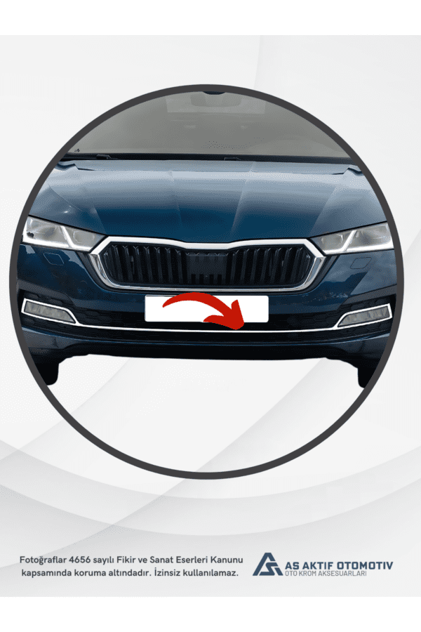 Skoda  Octavia 3 (A8) SD Sis Çerçevesi 3 Parça 2020 ve Üzeri Krom Paslanmaz Çelik