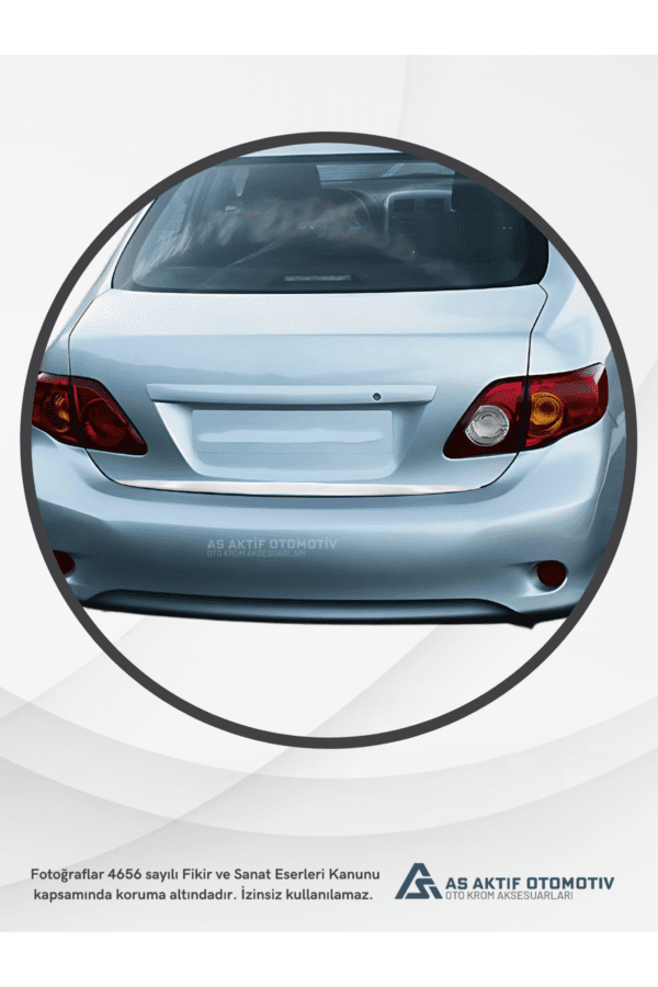 Toyota Corolla SD Bagaj Alt Çıtası 2010-2012 Krom Paslanmaz Çelik