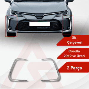 Toyota Corolla SD Sis Farı Çerçevesi 2 Parça 2019 ve Üzeri Krom Paslanmaz Çelik