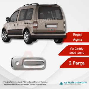 Volkswagen Caddy Mini Van Bagaj Açma 2 Parça 2003-2010 Krom Paslanmaz Çelik