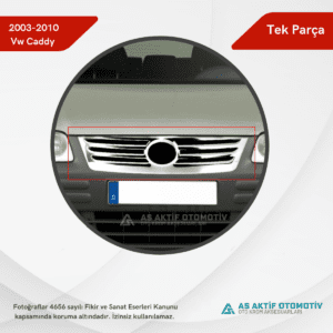 Volkswagen Caddy Mini Van Ön Panjur Formlu 2003-2010 Krom Paslanmaz Çelik