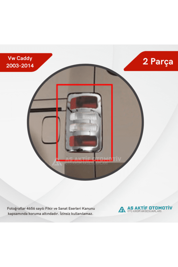 Volkswagen Caddy Mini Van Stop Çerçevesi 2 Parça 2003-2014 Krom Paslanmaz Çelik