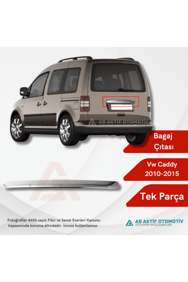 Volkswagen Caddy Mini Van Bagaj Çıtası 2010-2014 Krom Paslanmaz Çelik