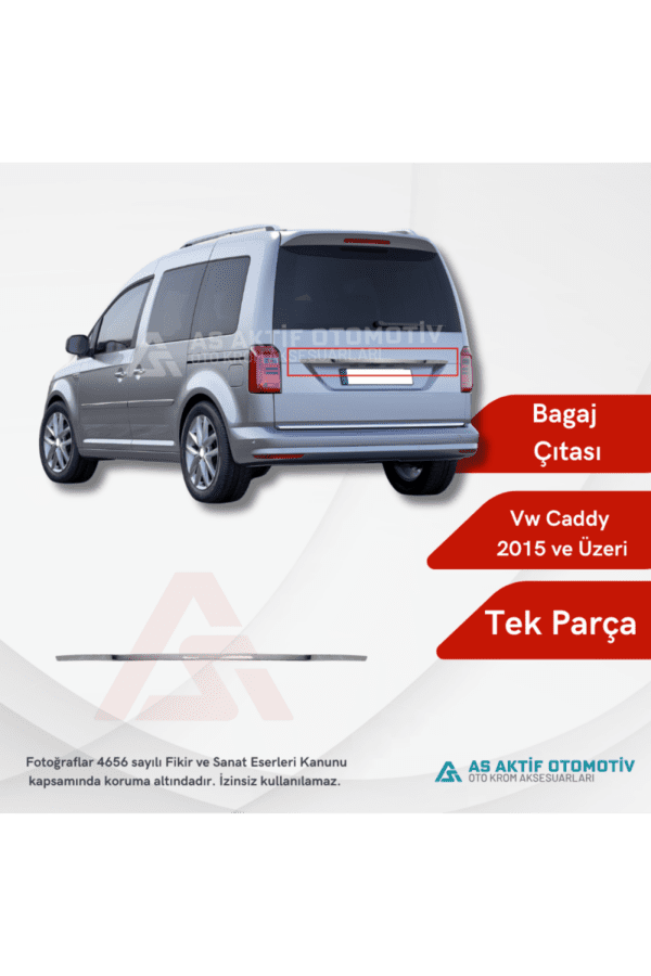 Volkswagen Caddy Mini Van Bagaj Çıtası 2015 ve Üzeri Krom Paslanmaz Çelik