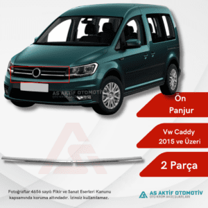 Volkswagen Caddy Mini Van Ön Panjur 2 Parça 2015 ve Üzeri Krom Paslanmaz Çelik