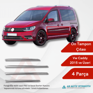 Volkswagen Caddy Mini Van Yan Kapı Çıtası 4 Parça 2015 ve Üzeri Krom Paslanmaz Çelik