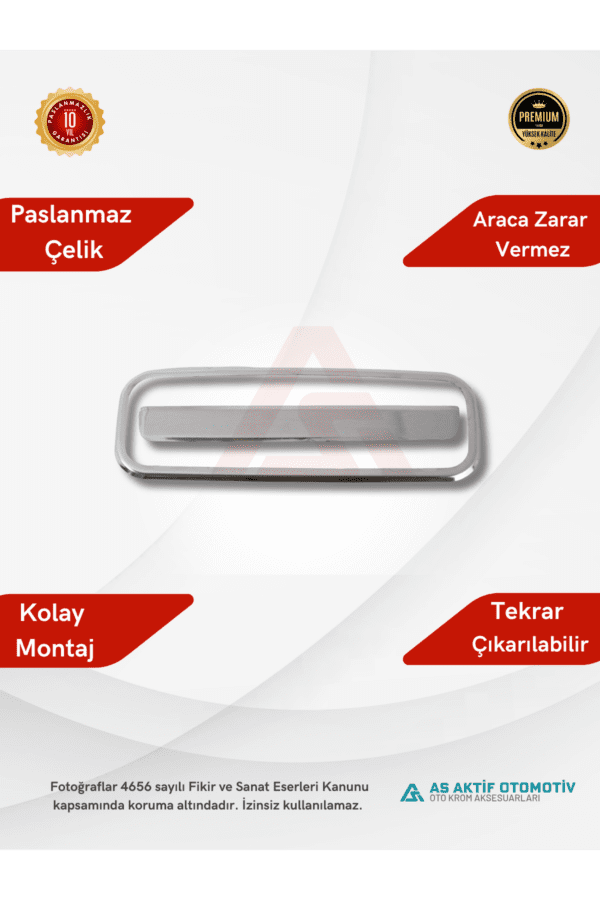 Volkswagen Transporter T5 Van Bagaj Açma 2 Parça 2003-2010 Krom Paslanmaz Çelik