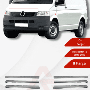 Volkswagen Transporter T5 Van Ön Panjur 8 Parça 2003-2010 Krom Paslanmaz Çelik