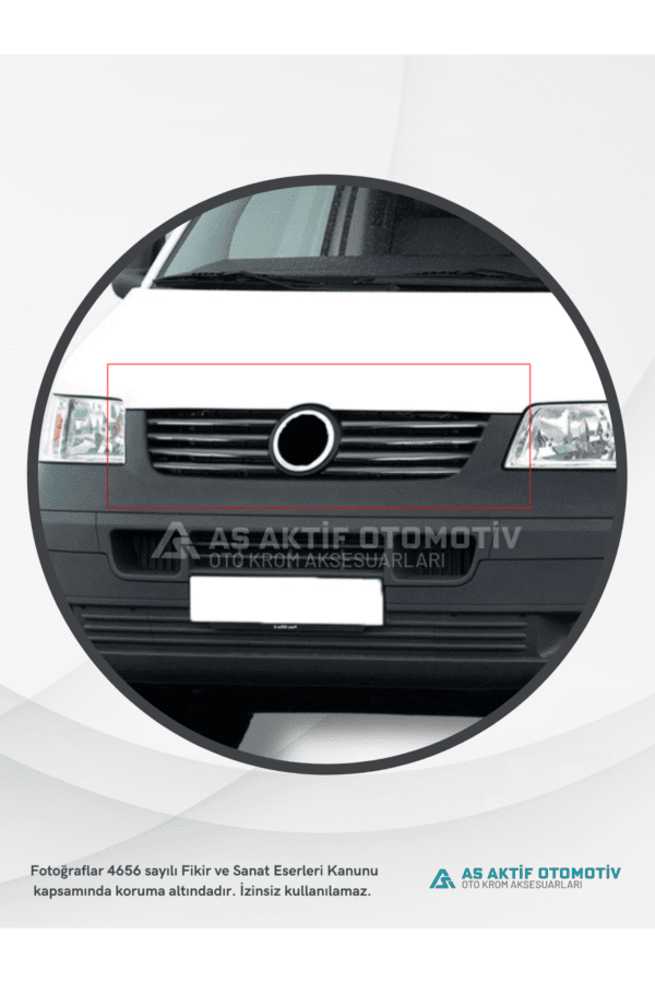 Volkswagen Transporter T5 Van Ön Panjur 8 Parça 2003-2010 Krom Paslanmaz Çelik